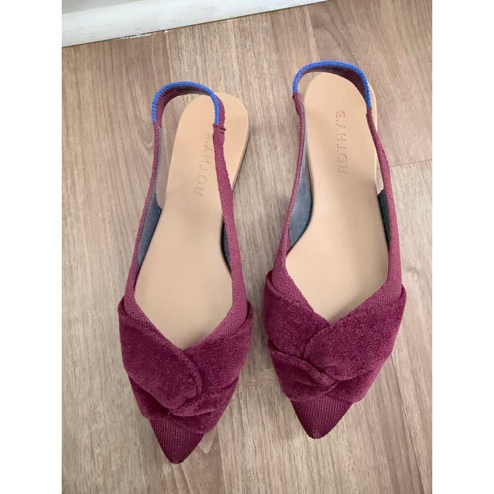 Rothy's The Twist Point Cabernet Slingback Shoe-Size 6.5 - Picture 4 of 9